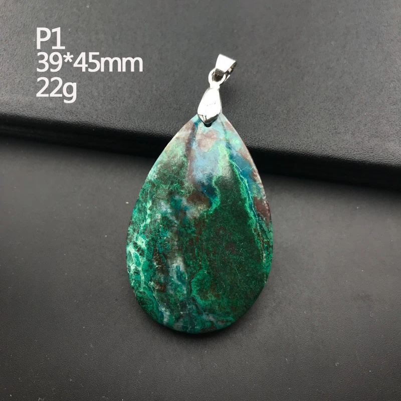 CSJ 100% натуральный кулоны азуромалахитовый драгоценный камень ожерелье для