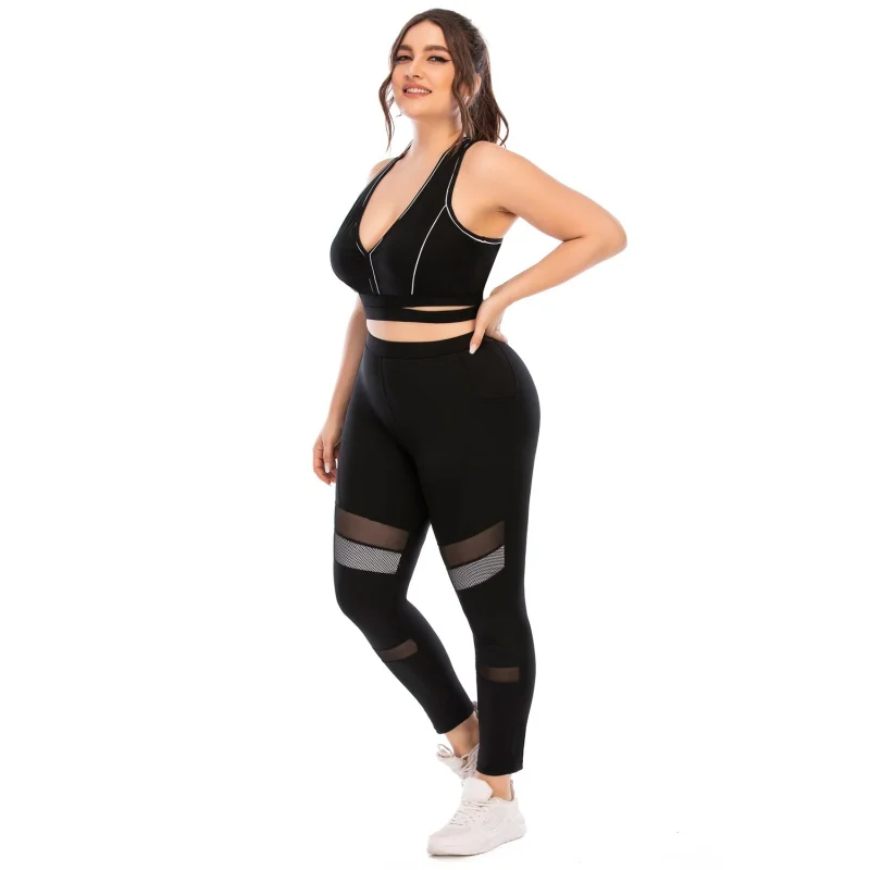 Outdoor Fitness Suit Plus Size Yoga Clothes Skinny Pants Gym Sports Bra Suit Sexy Sports Suit Swimming Surf Suit
