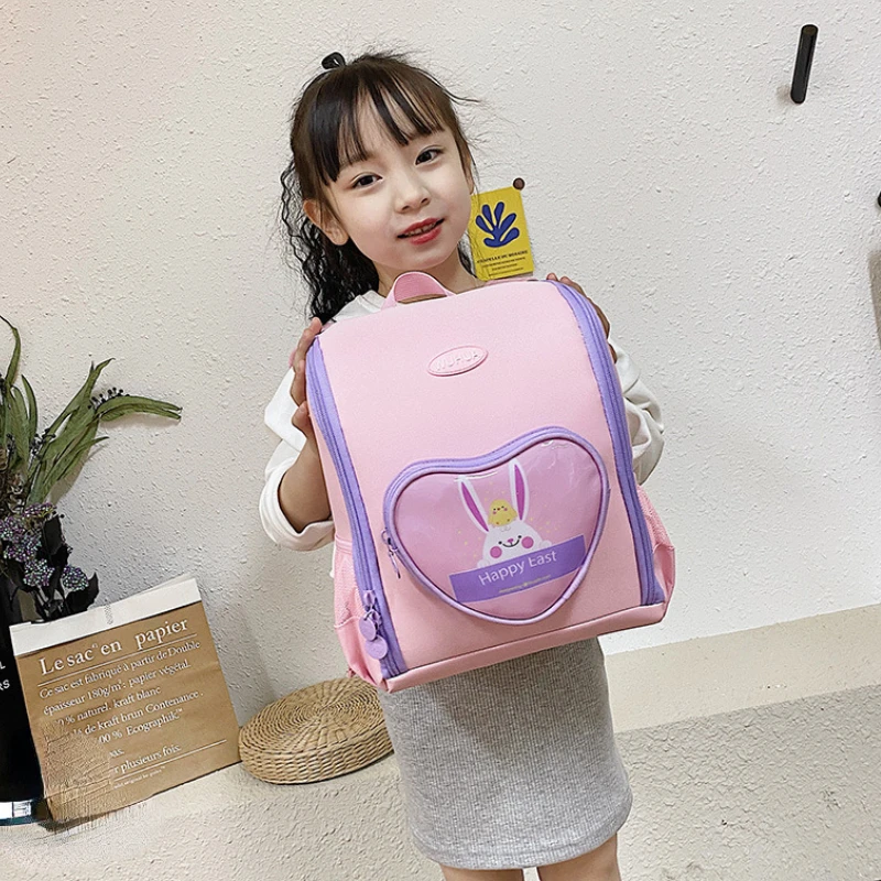 Children Lovely Rabbit Backpacks New Primary Girl Pink Cute School Bags In Kindergarten Drop Shipping Baby Kawaii Animal Mochila