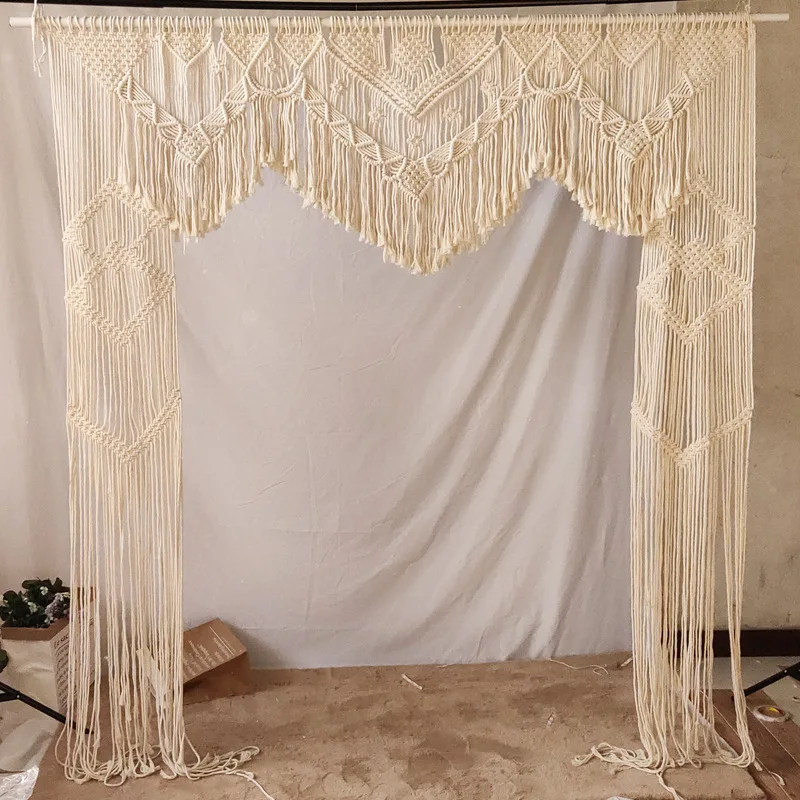

Macrame Wall Hanging Woven Tapestry Macrame Door Hanging Room Divider Macrame Curtains Wedding Curtain Boho Wall Decor