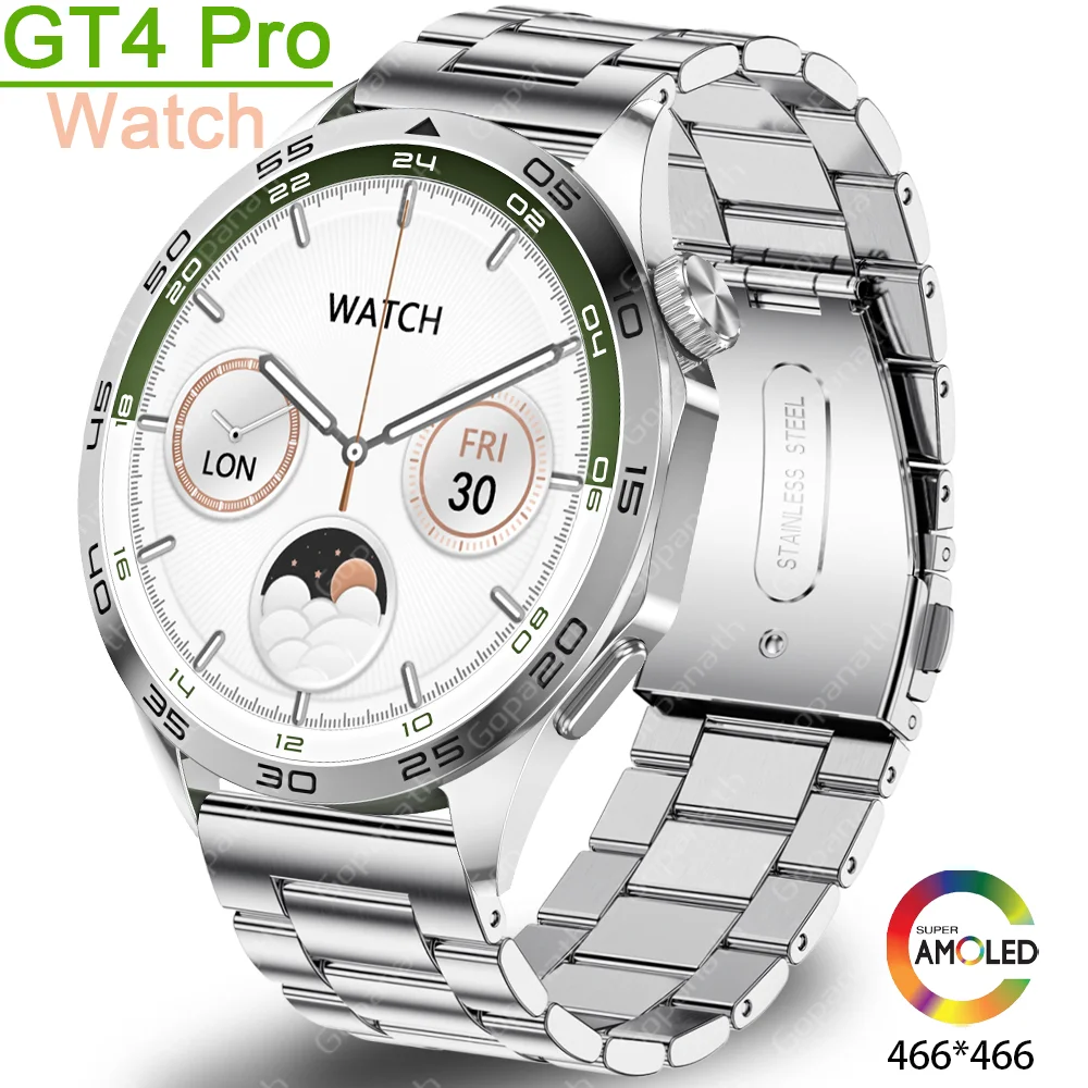 

New GT4 Pro Smartwatch Men's NFC Tracker 1.43-Inch AMOLED 466*466 HD Screen Always Displays Bluetooth Call Smartwatch For Huawei