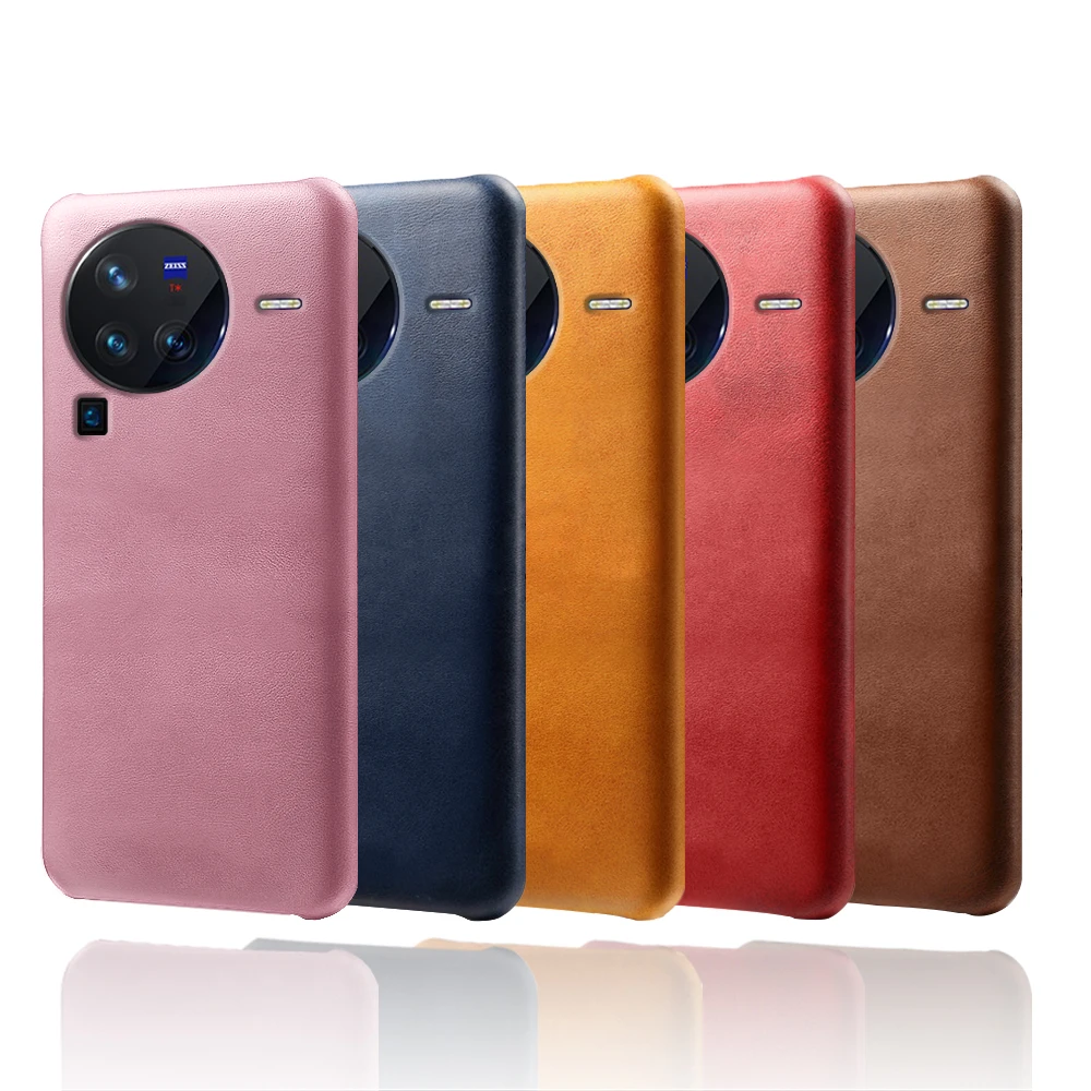 

VivoX80 Pro Case For VIVO X80 Pro Slim PU Leather Back Case Cover shell For VIVO X80 X70 Pro Plus X60 Pro Plus Funda Coque