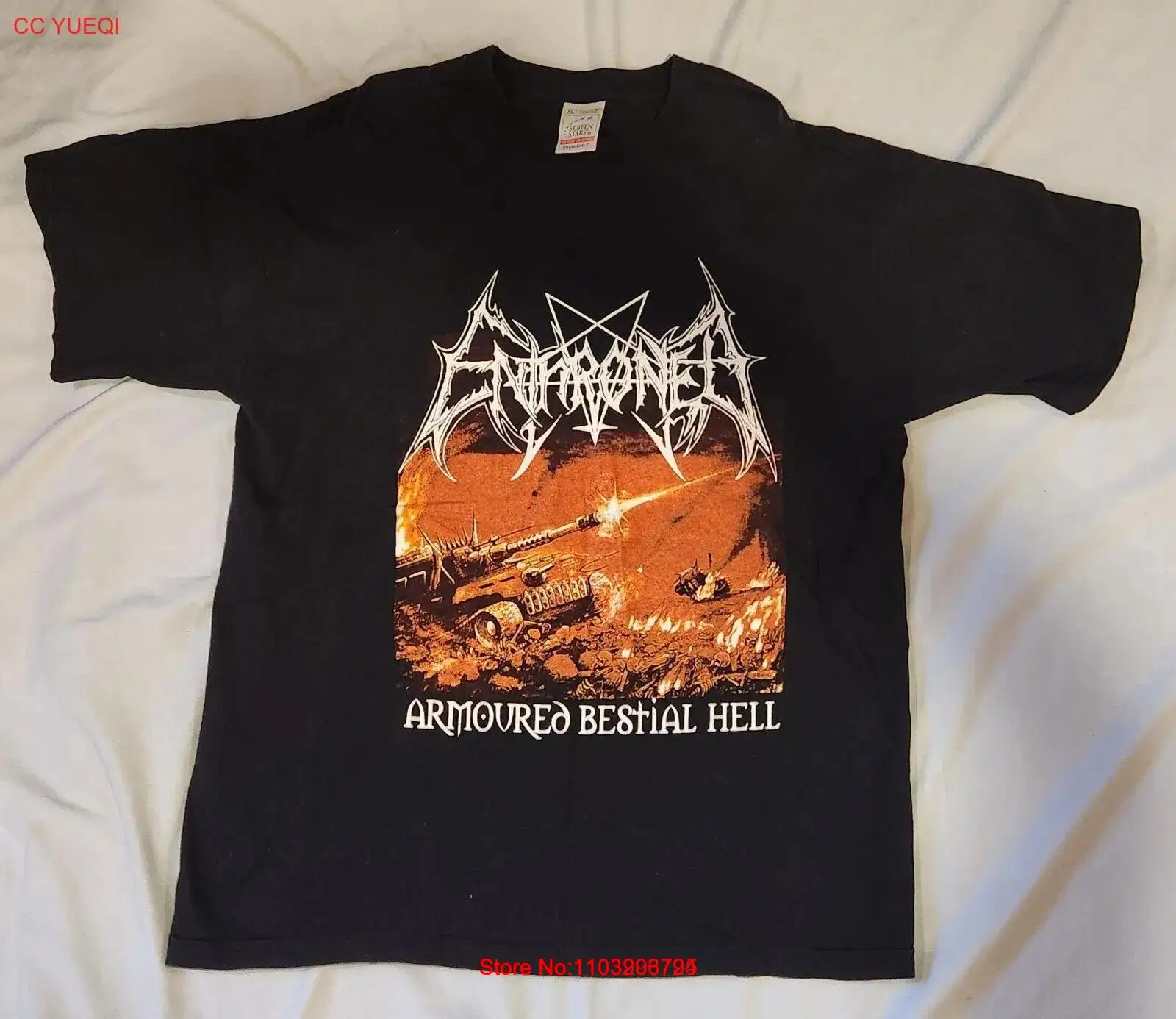 Enthroned — бронированная рубашка Bestial Hell 2001 года РЕДКАЯ