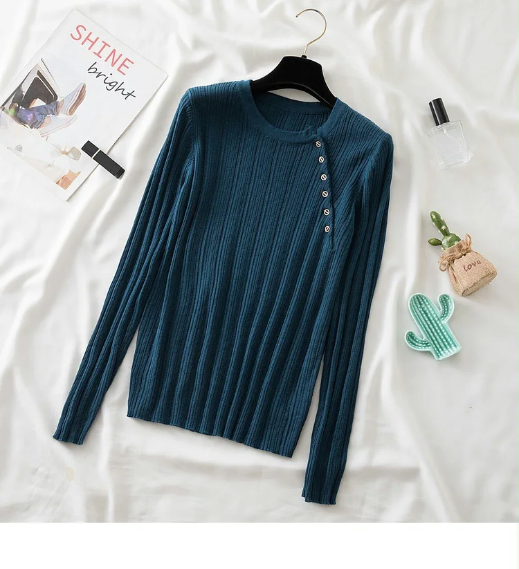 

Autumn Winter Turtleneck Pullovers Sweaters Primer shirt long sleeve Short Korean white