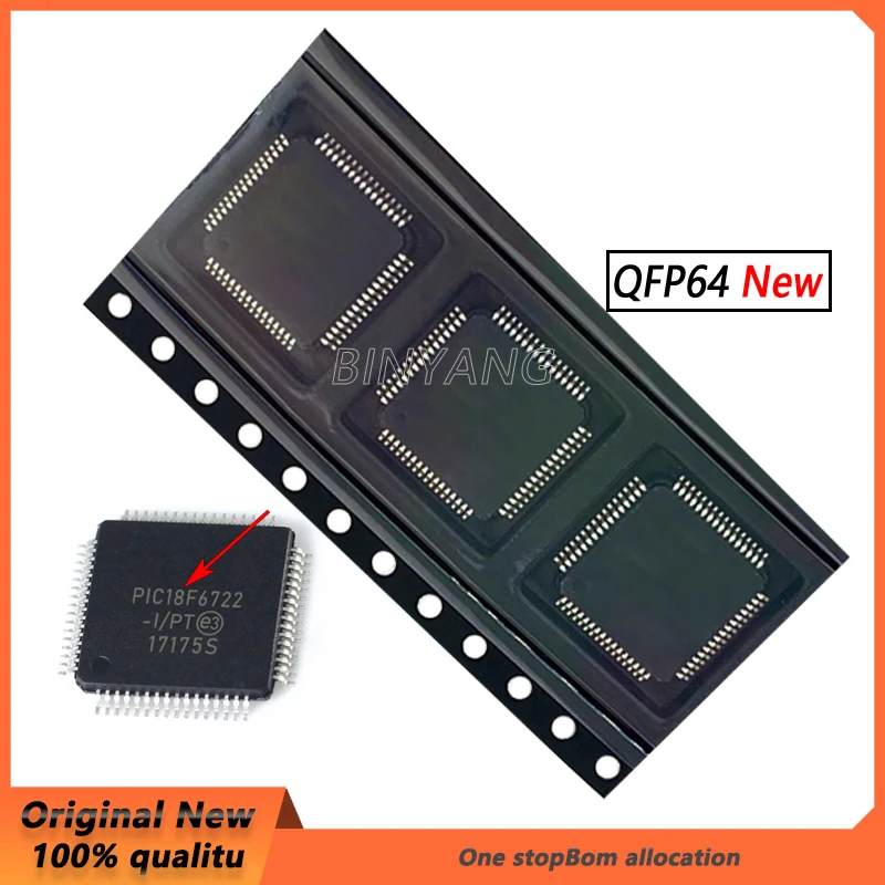 

(1-5piece)100% New PIC18F6722-I/PT PIC18F6722 QFP64 Chipset