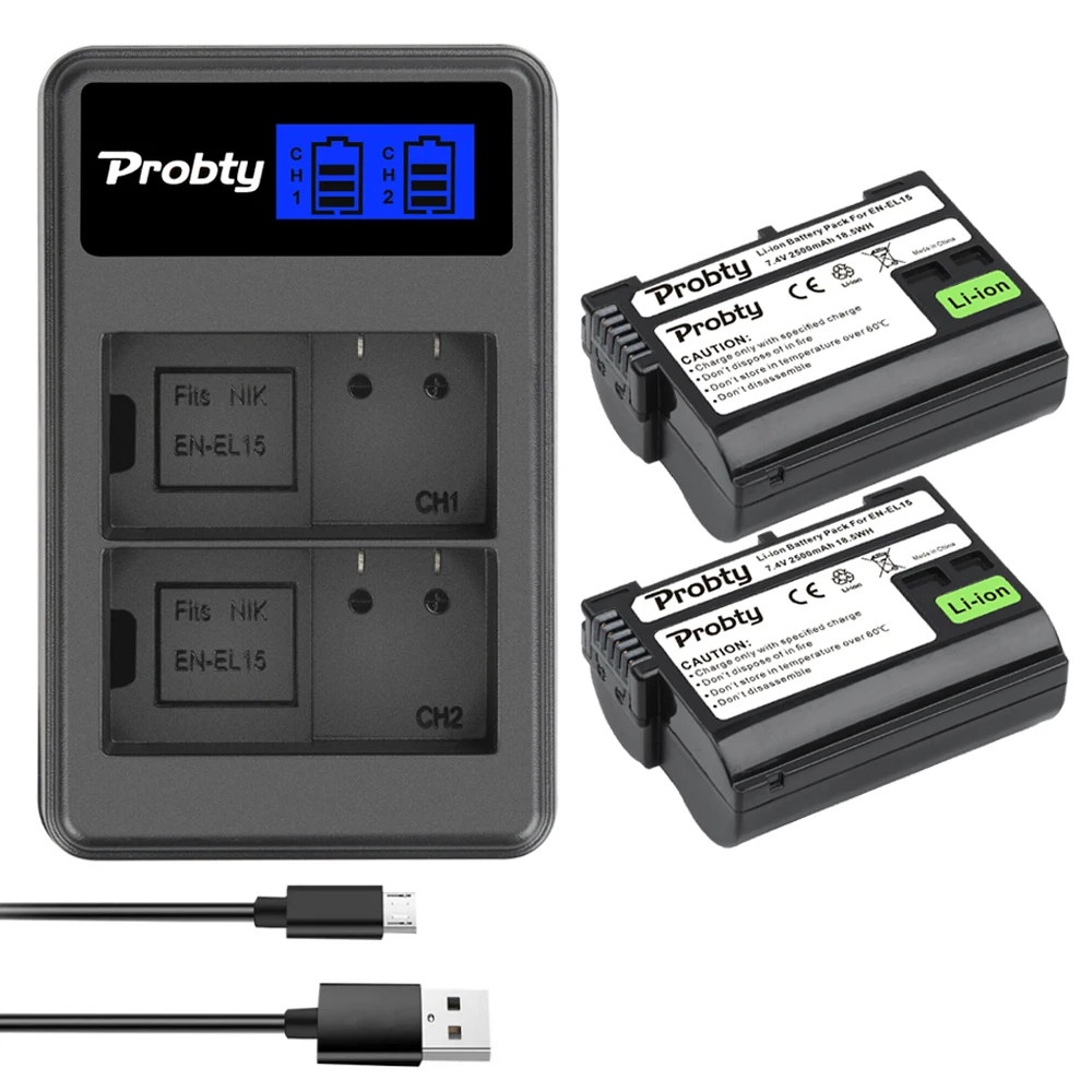 

Аккумулятор на 2500 мА · ч с двумя USB-портами и ЖК-дисплеем для Nikon D600 D610 D600E D800 D800E D810 D7000 D7100 d750