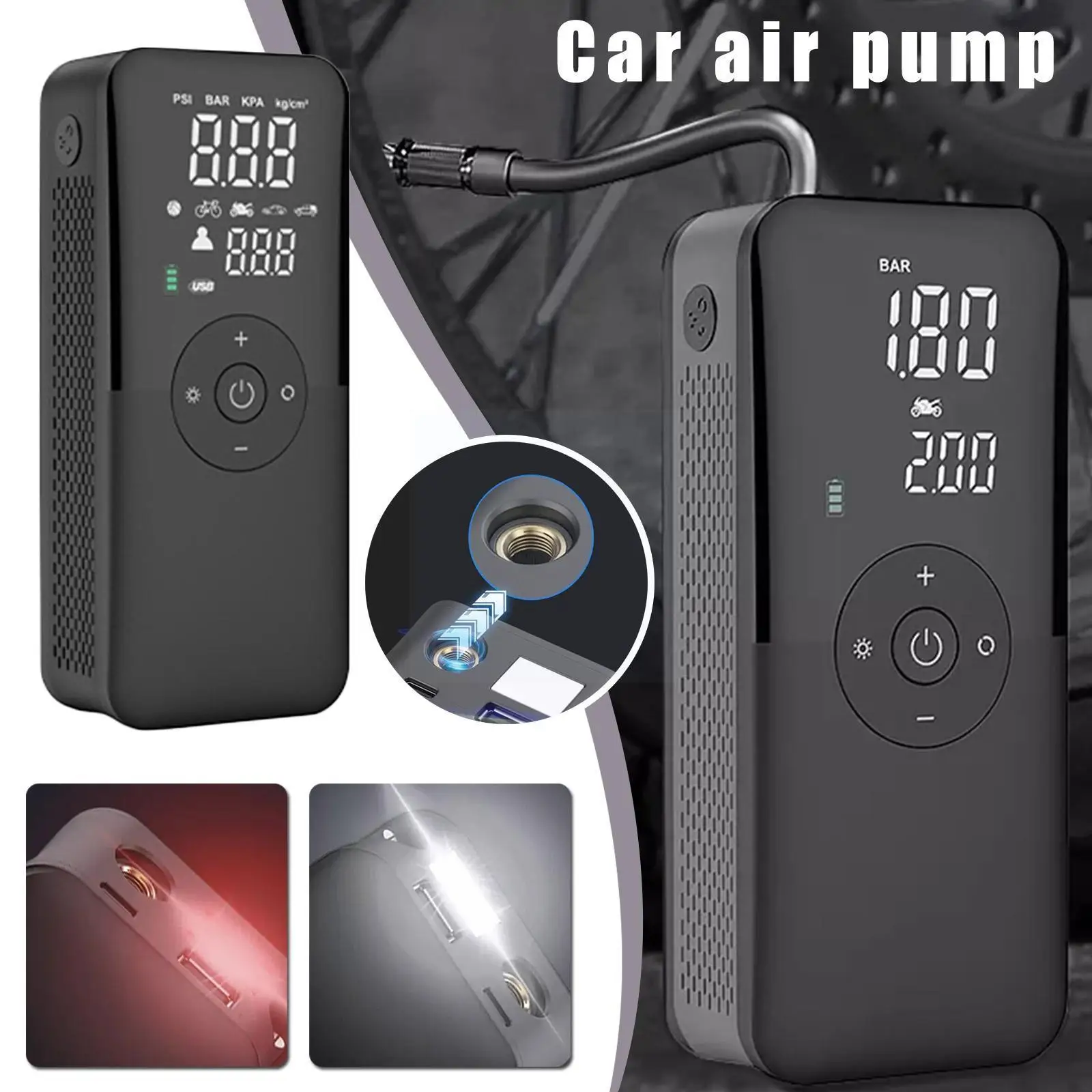 

Air Compressor 12v Air Pump For Car Portable Tyre Inflator Electric Motorcycle Pump Air Compressor For Car Motorcycles Bicy V7F0