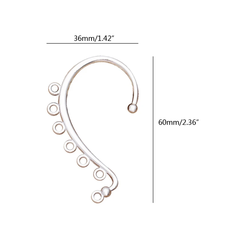 20Pcs Handmade Ear Cuff Wrap Long Chain Tassel Drop Earrings DIY Dangle Ear Crawler Earrings Non-Piercing Jewelry Making images - 6
