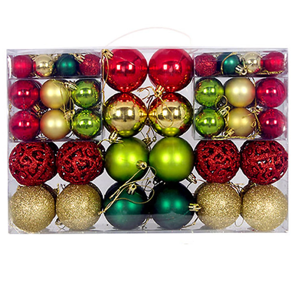 

100 шт., новогодние украшения в виде шаров для рождественской елки