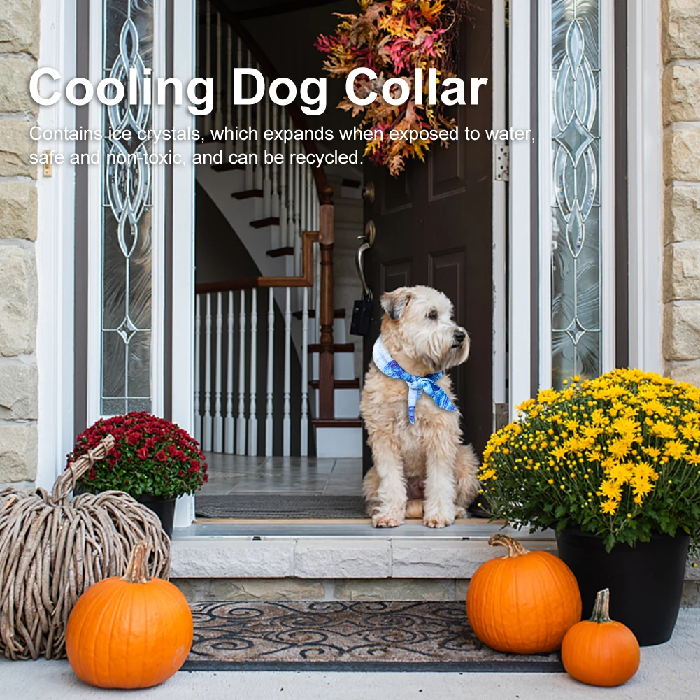 

Pet Cooling Bib Dog Towel Ice Scarf Chill Dog Collar for Summer Cool Comfortable Fabric Ice for Small Medium and Large