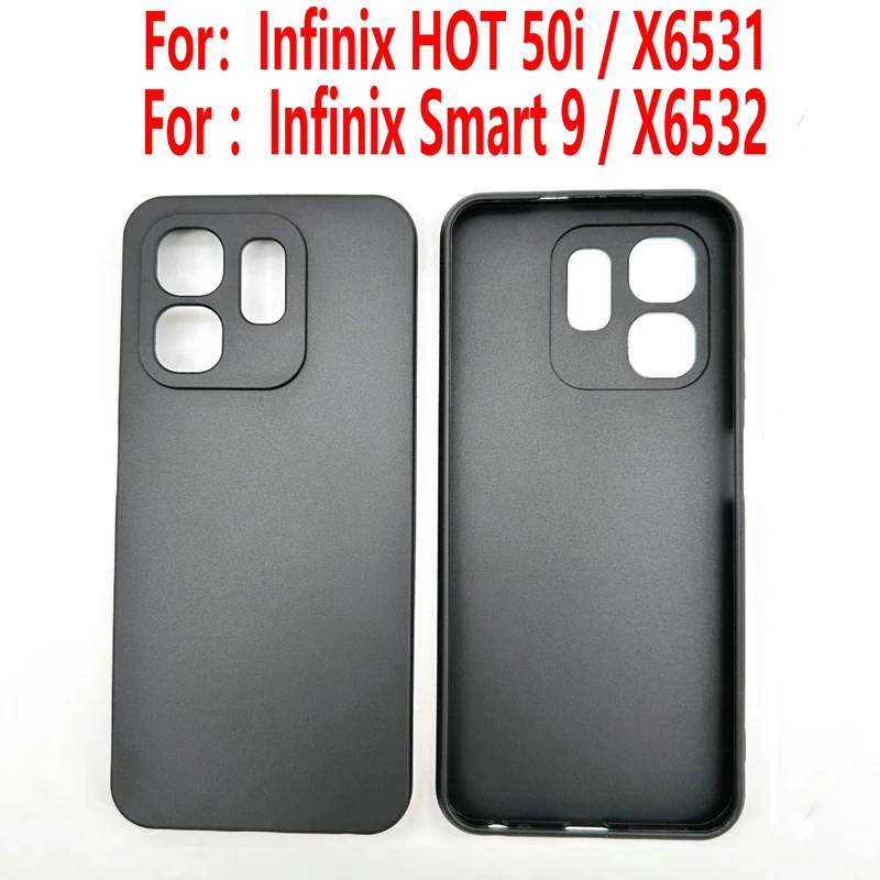 Противоударный мягкий черный чехол из ТПУ для Infinix Hot 50i X6531 силиконовый телефона