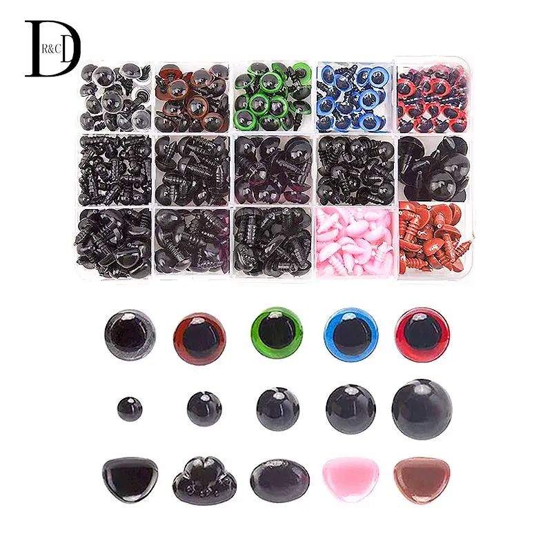 

75-560pcs 6-16mm Eyeball Doll Accessories Black Plastic Plush Safety Eyes Amigurumi For DIY Funny Toy Eyes Animal