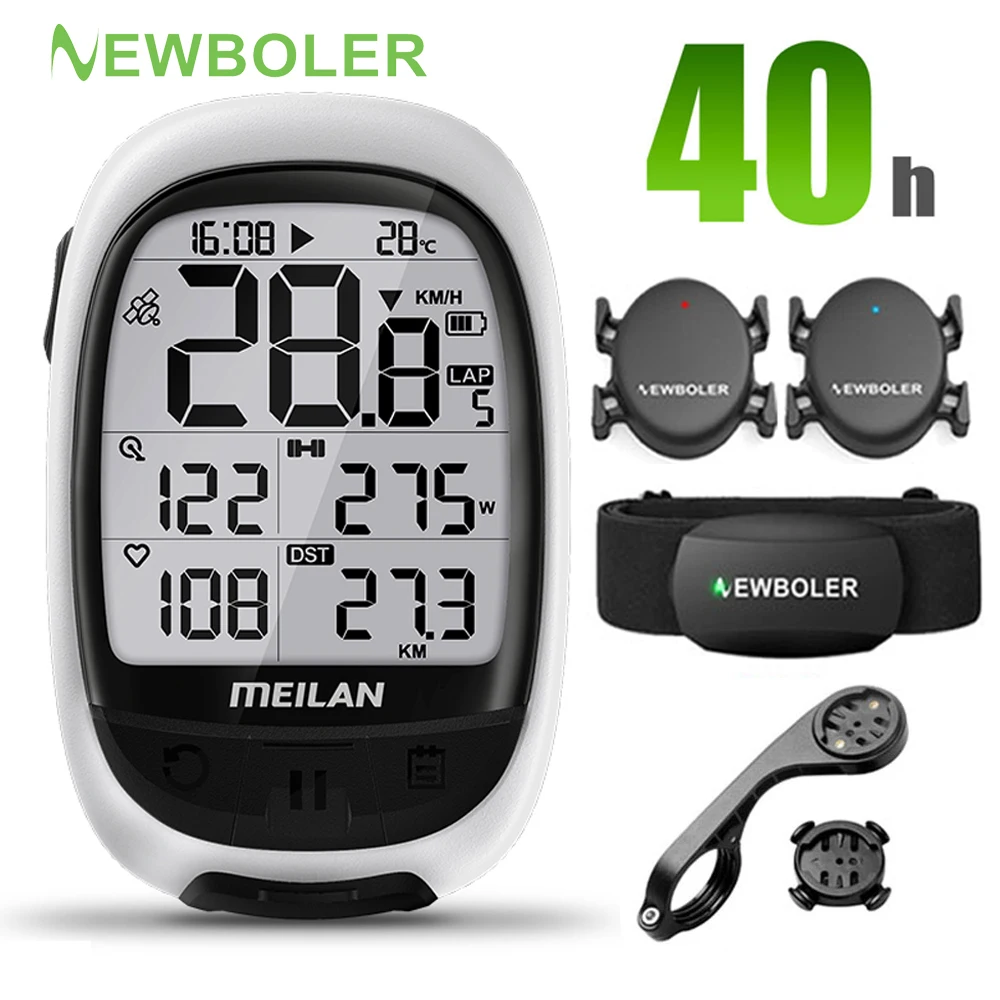 

NEWBOLER Bike Computer Wireless GPS Speedometer Waterproof Road Bike MTB Bicycle Bluetooth ANT+ with Cadence Cycling Computer