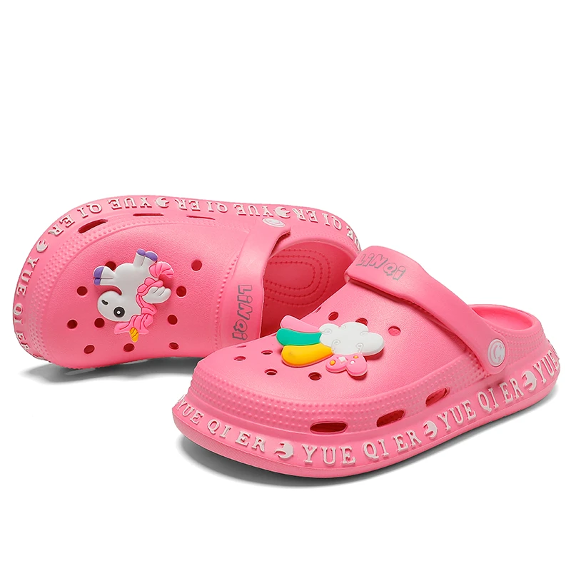 

Children Sandals Boy Girl Beach Slippers Summer Kids Casual Jelly Shoes Clogs Sandals Hollow Out Mesh Flat Slippers Garden Shoes