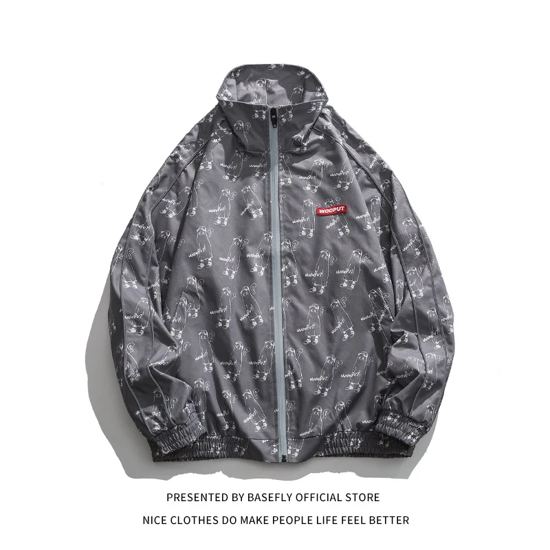 

Arrival Light Autumn New Thin And Spring Full Print Men Casual Jacket Unisex Women Coach Coat Streetwear Vintage Hip Hop Cool