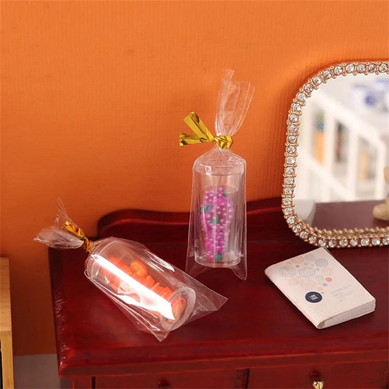 

2/5Bags 1:12 Dollhouse Miniature Fruit Slices Candy Jar Food Model Decor Kids Pretend Play Toy Doll House Accessories