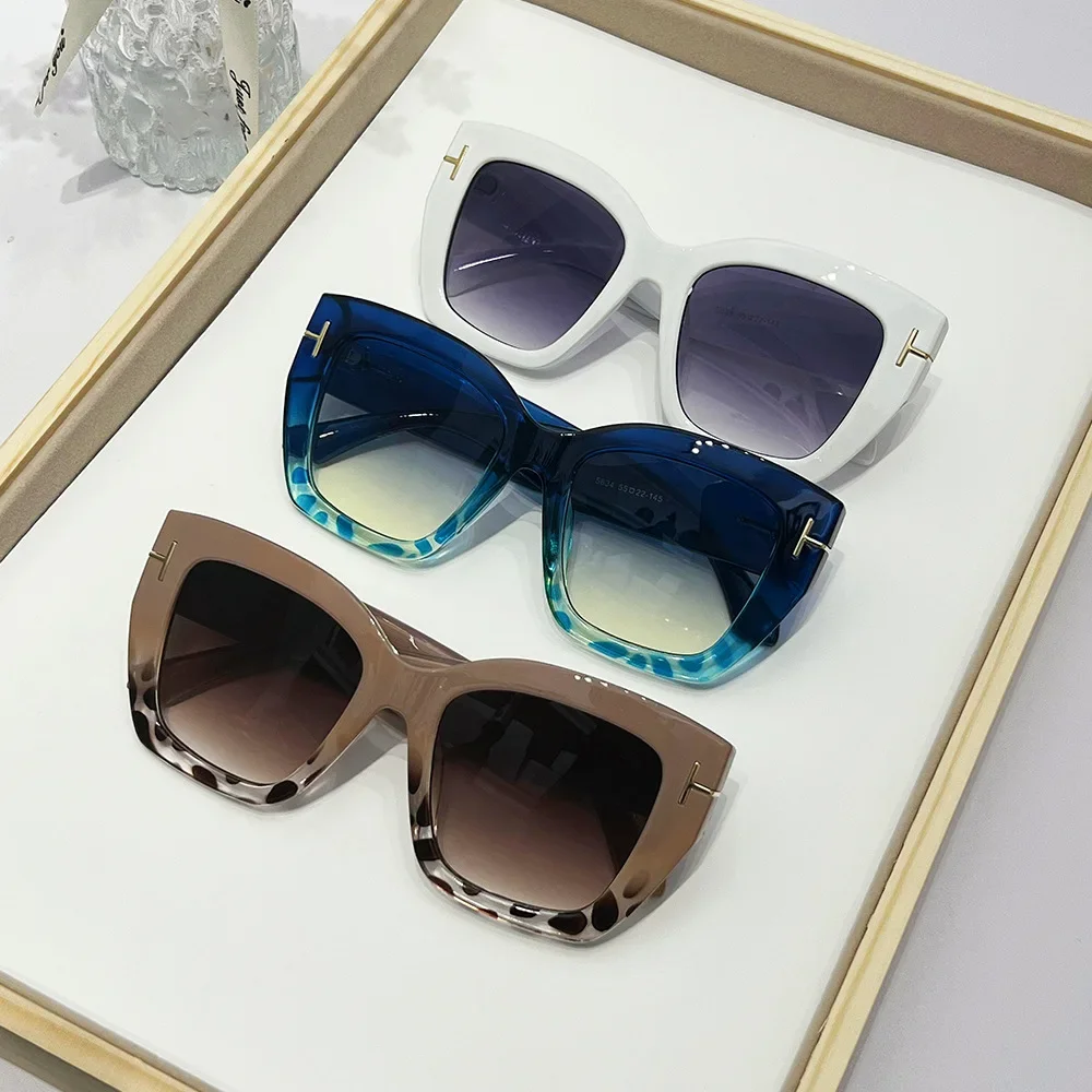 Новые роскошные брендовые дизайнерские солнцезащитные очки кошачий глаз в