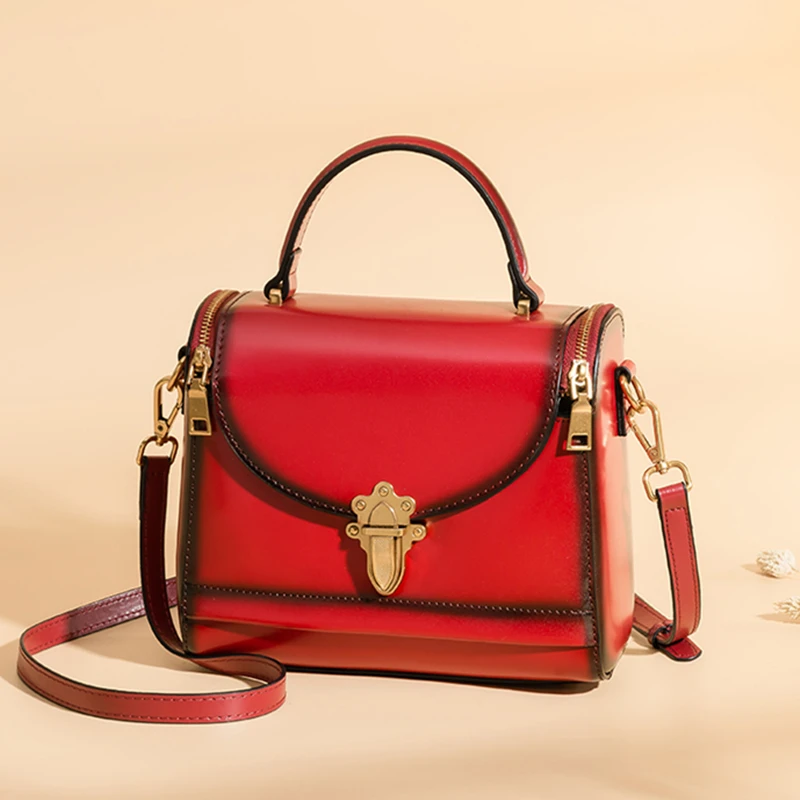 

Модная женская сумка на плечо из воловьей кожи, новые роскошные сумки, сумки-мессенджеры, маленькая квадратная сумка-тоут в стиле ретро, кра...