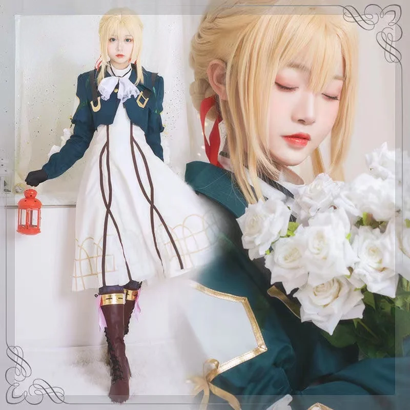 Anime Violet Evergarden Cosplay Costumes Dress Vestido Halloween Costumes for Women Suit Wig Party A Uniform Lolita Clothes