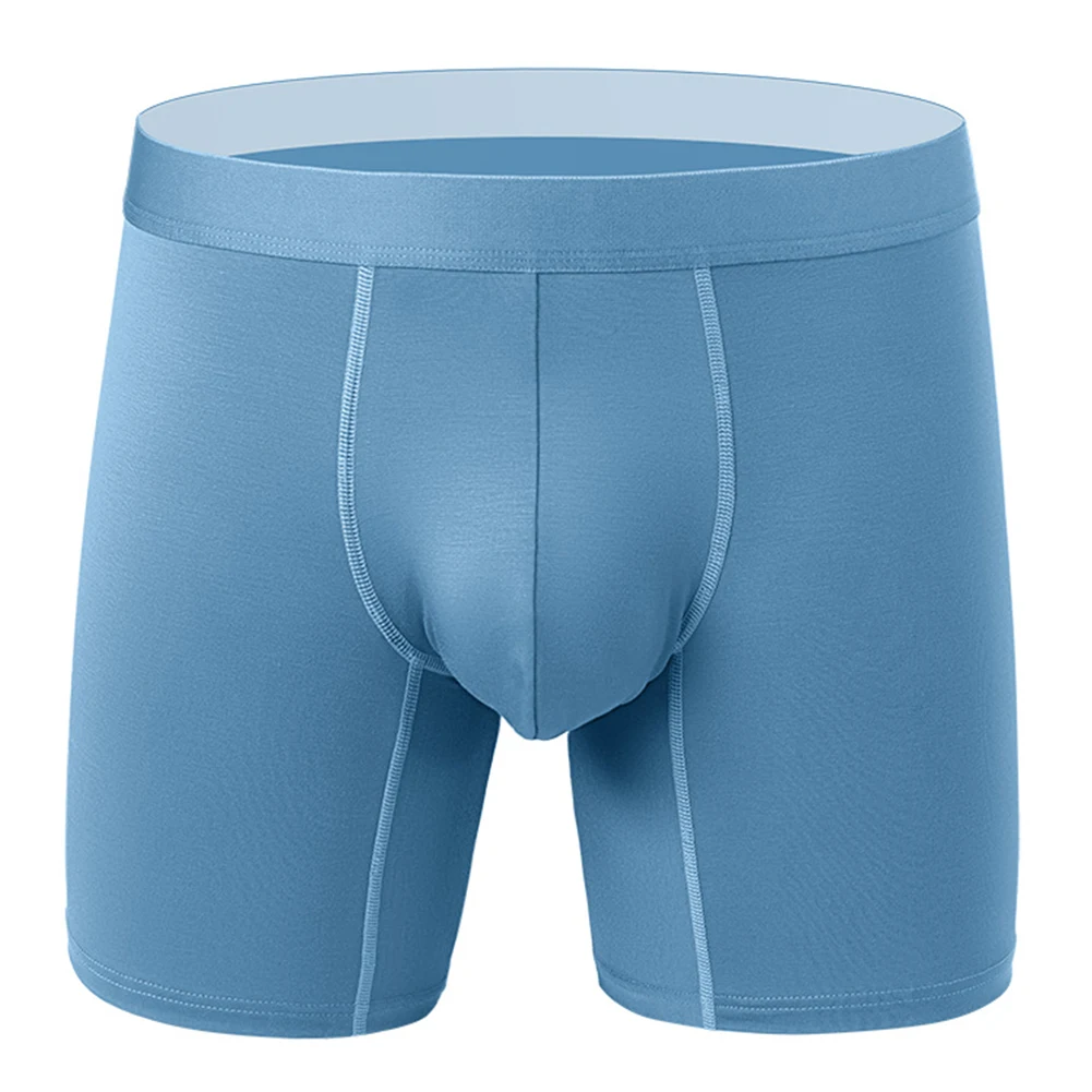 

Men Long Legs Boxer Briefs Underpants Breathable Sexy Shorts U Convex Pouch Trunks Wear Resistant Flat Boxers Underwear