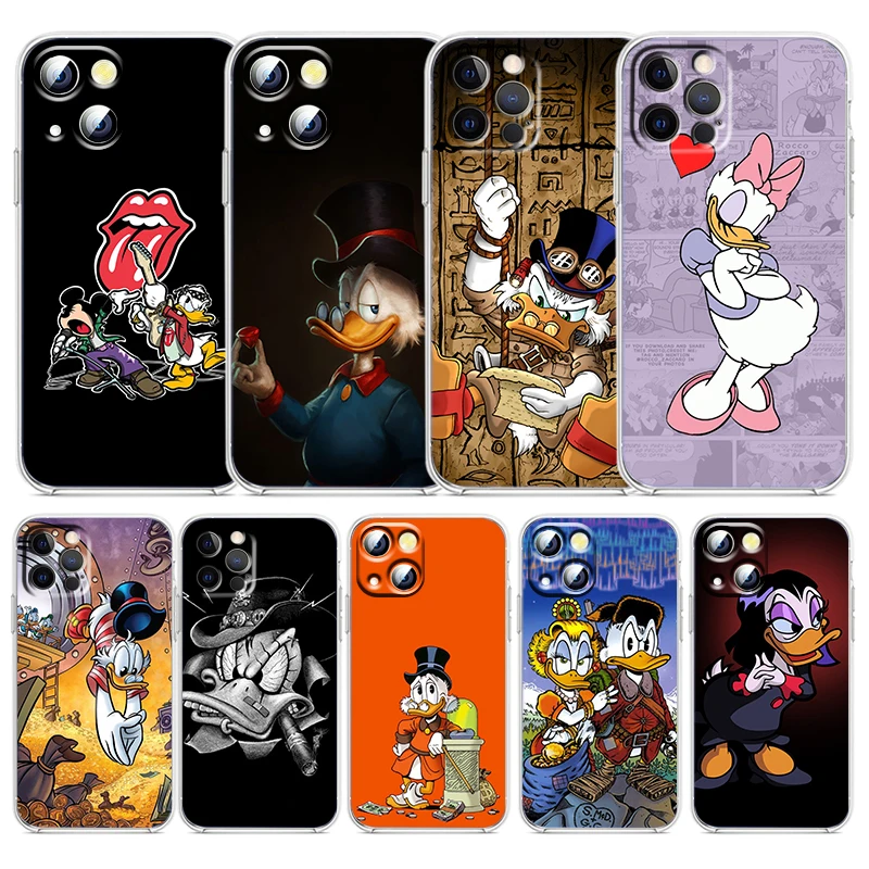 

Disney Donald Duck Cute Phone Case For Apple iPhone 14 13 12 Mini 11 XS Pro Max X XR SE 2020 8 7 6 Plus Transparent Cover
