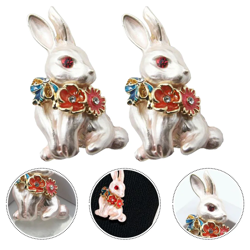 

Brooch Pin Decorative Women Brooches Fashionclosures Locking Safe Bunny Vintage Animal Rabbit Clothing Scarf Safetyheadscarf