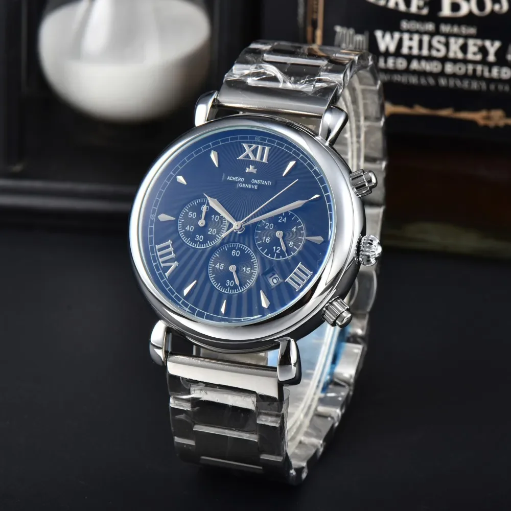 

AAA VC Men's Top Luxury Brand Fashion Quartz Watch Stainless Steel Band Male Wristwatches for Men Clock Relogio Masculino