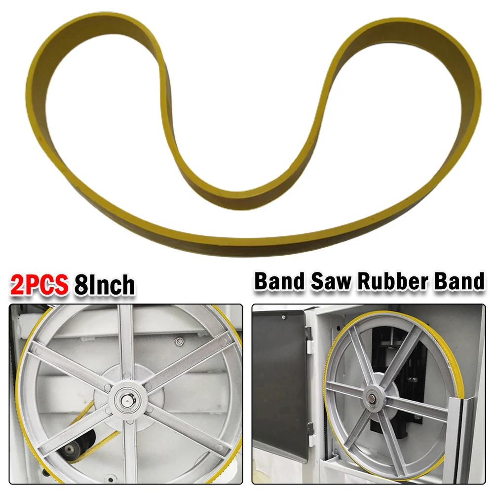 

2pcs 8Inch WoodWorking Band Kit Rubber Band Band Saw Scroll Wheel Rubber Ring 205 * 12.7 * 3mm WoodWorking Band Saw Wheel