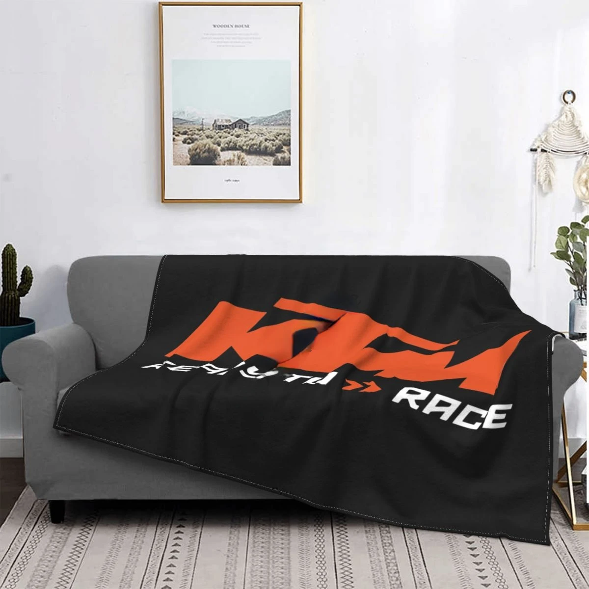 

New Selling Custom Print Flannel Soft Blanket Ready To Race Ag Sport Motorcycle Racing Factory Racing Motorcycle Enduro -1