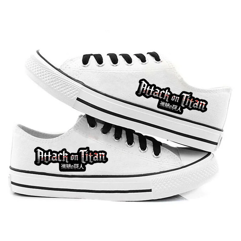 

Attack on Titan EREN MIKASA Canvas Sneakers Low Top Casual Shoes for Kids Youth