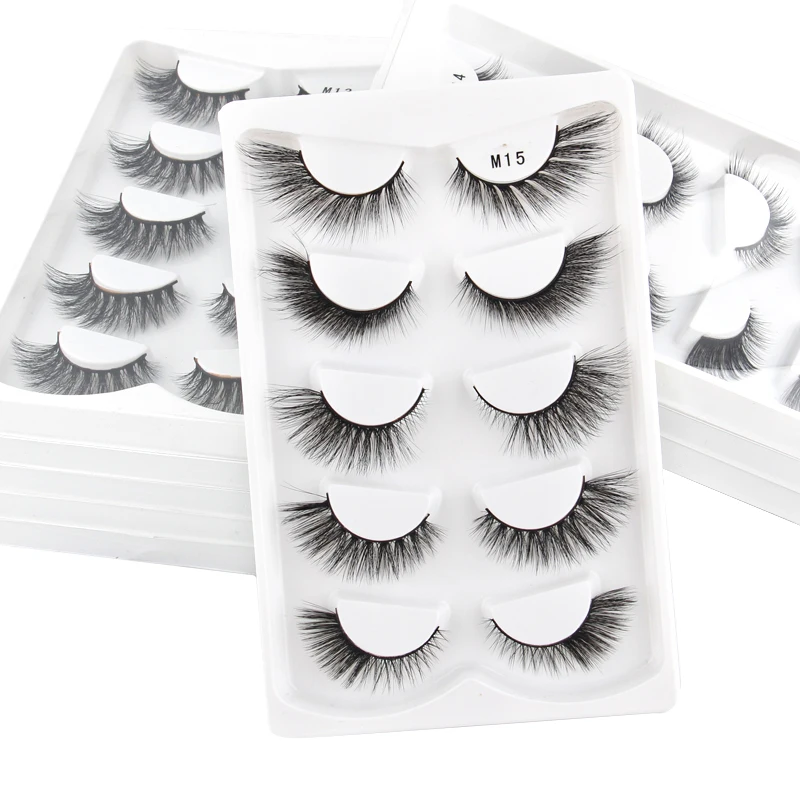 

Wholesale Fluffy Mink Eyelash 2/20/50 Boxes Cat Eye False Lashes Winged End Extension Eyelashes Fox Eye Natural Lashes Faux Cils