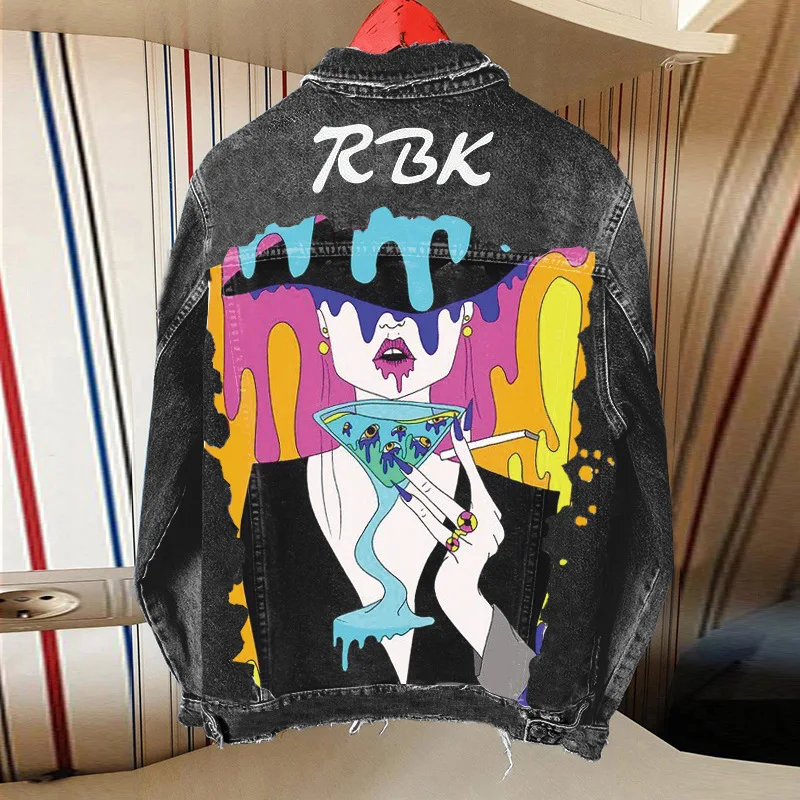 Новая джинсовая куртка Jacketnew стильная Женская весенне-осенняя уличная