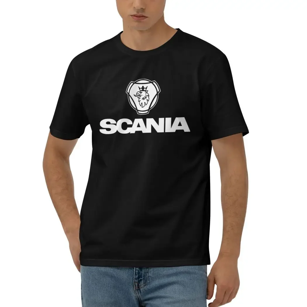Повседневные мужские футболки SCANIA-Truck модные с короткими рукавами и круглым