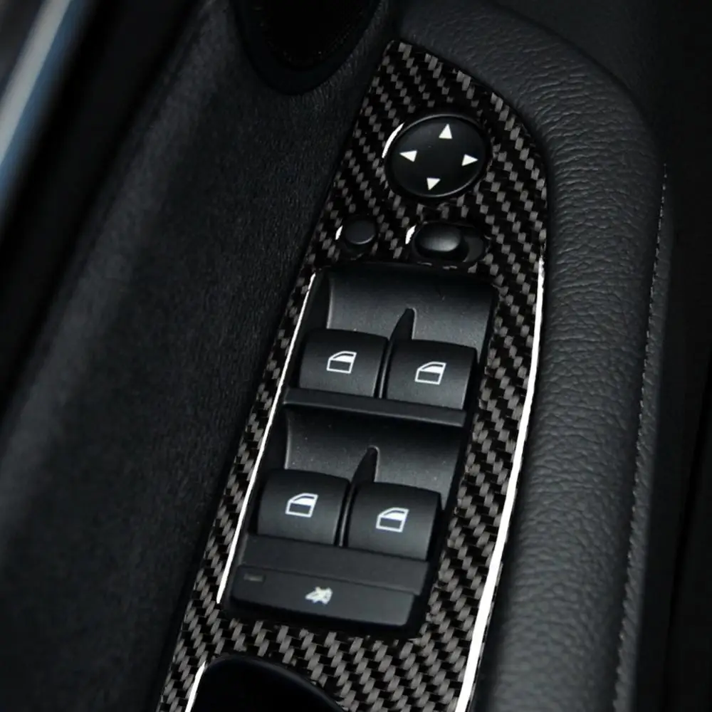 

Наклейки из углеродного волокна, 4 шт., панель стеклоподъемника, рамка переключателя для BMW X5 E70 X6 E71