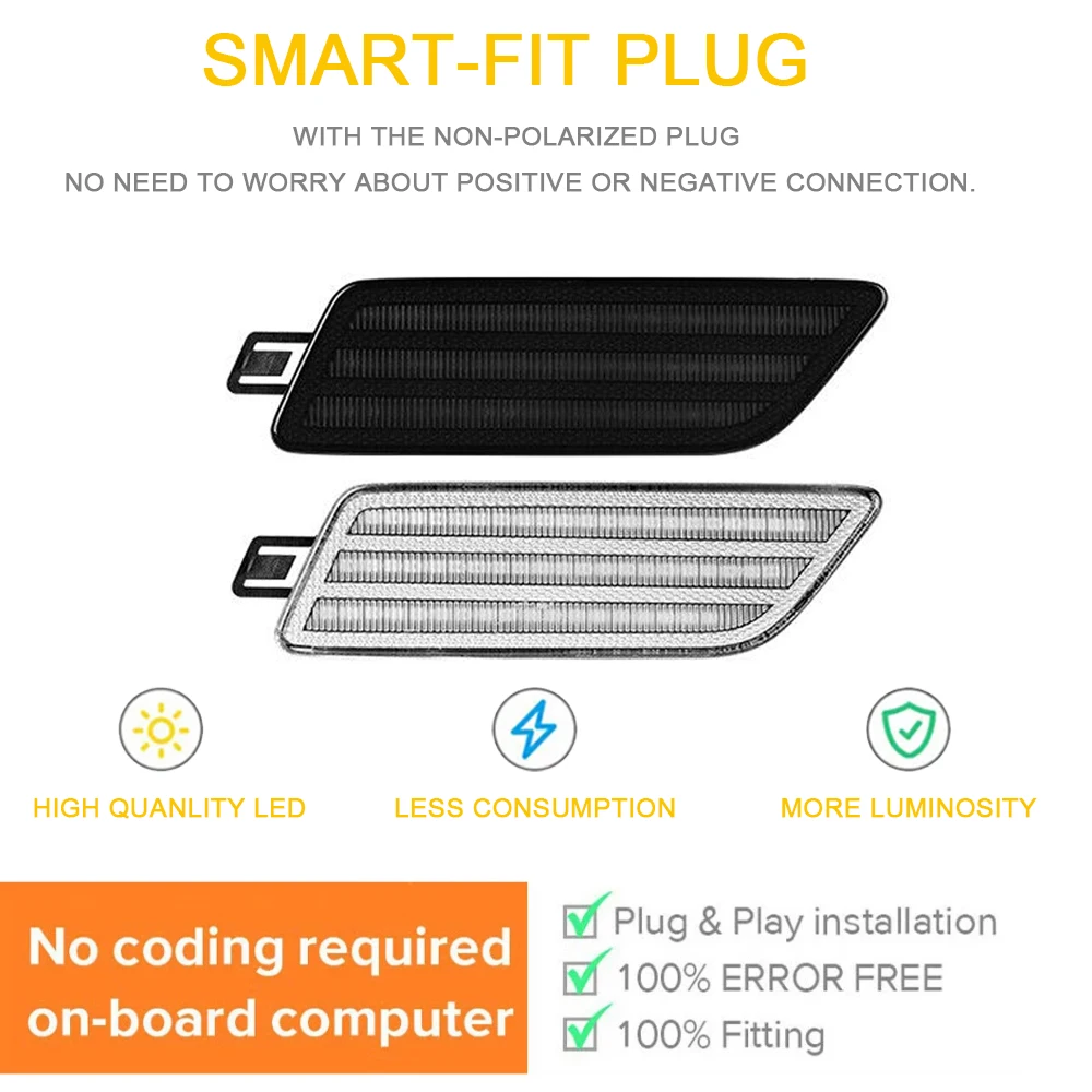 Для Porsche Macan 95B-Series Turbo GTS 2014-2021 светодиодный Seqeuntial Blinker Side Fender Repeat указатели