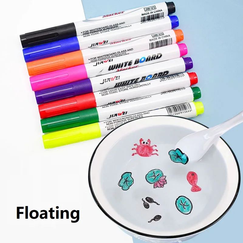 

3D Magical Painting Erasable Pen Water Floating Mark Pen Whiteboard Markers Doodle Pen for Childrens Learning Painting Tool Toys