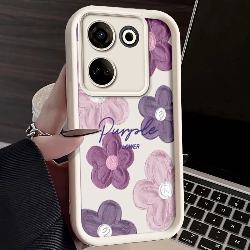 Чехол для телефона Funda Infinix Tecno Camon 20 / N20 Pro Florwer женский противоударный Модный чехол