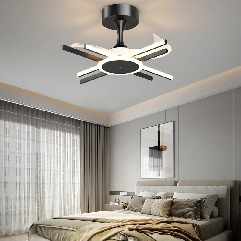 Living room decoration bedroom decor led Ceiling fans with lights remote control dining fan light indoor lighting |