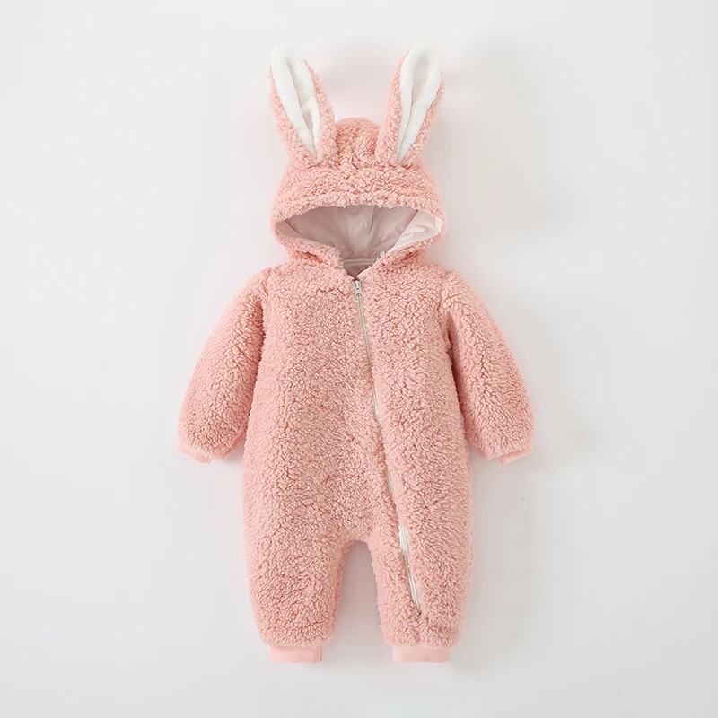 Детские Зимние флисовые комбинезоны для девочек 0-12 м