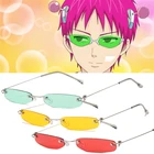 Очки аниме без оправы, зеленые солнцезащитные очки для косплея Катастрофа жизни Саики кусуо