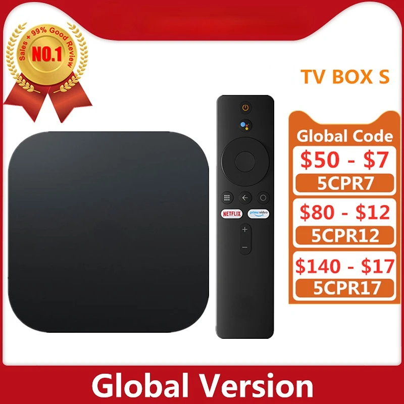 2022 смартфон Mi Box S 4K Ultra HD Android TV 9 0 HDR 2 ГБ 8 WiFi DTS многоязычный смарт-приставка