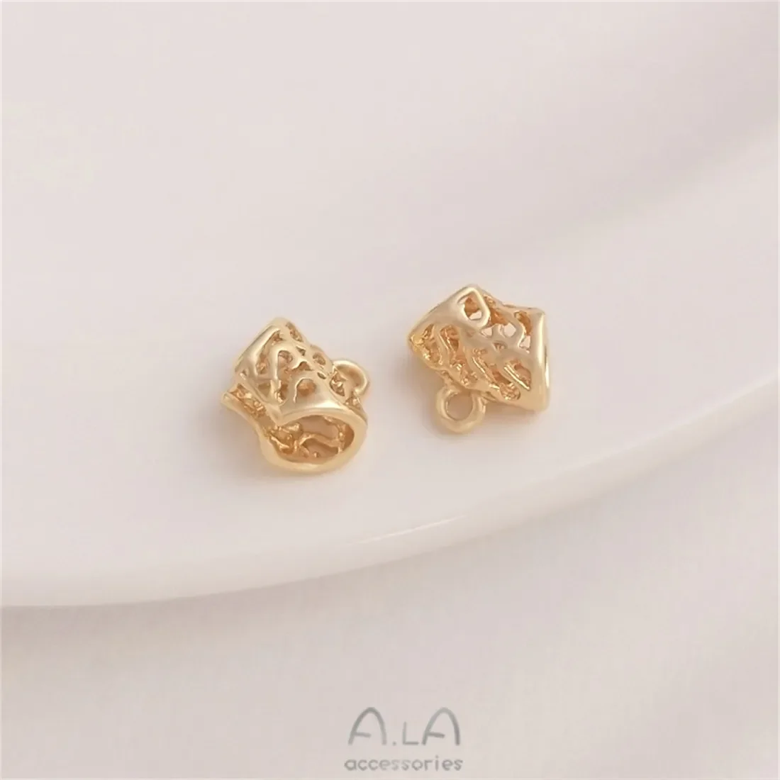 Медная посылка 14-каратное настоящее золото открытый бант браслет сделай сам