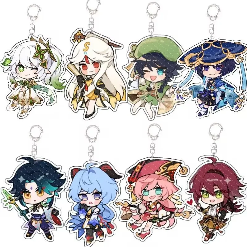 

Game Genshin Impact Wanderer Diluc Razor Keqing Yanfei Venti Cosplay COSTUME Acrylic Key Chain Keychain Pendant Accessories Gift