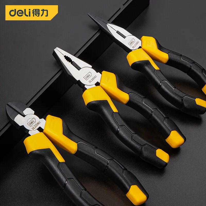 Deli Multifunctional Diagonal Pliers Needle-nose Pliers Hardware Tools Universal Wire Cutters Professional Tools Hand Tools