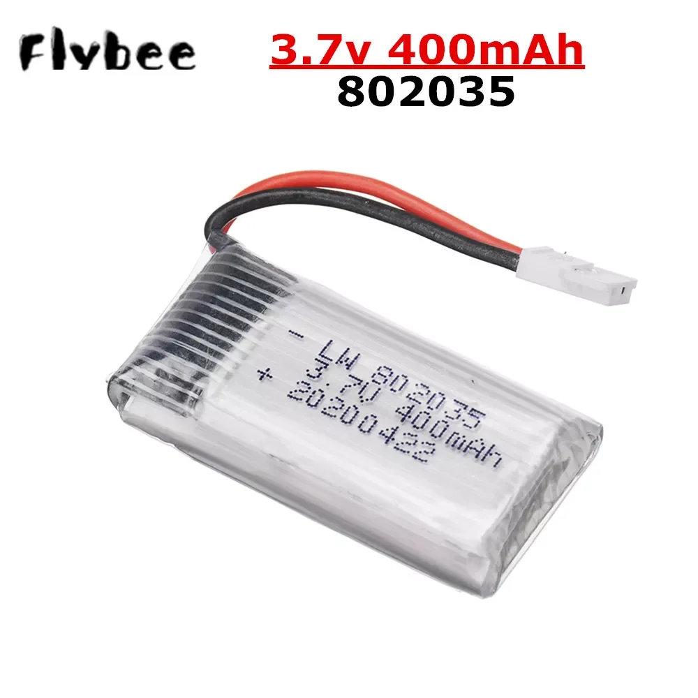 

Аккумулятор Lipo 3,7 в 400 мАч 802035 для H107 H31 KY101 E33C E33 U816A V252 H6C 25C запасные части для радиоуправляемого квадрокоптера дрона