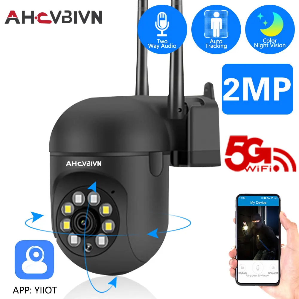 

2MP Auto tracking IP Camera Outdoor Mini Ptz CCTV Camera 1080P Home Security Video Surveillance Camara With WIFI 5G