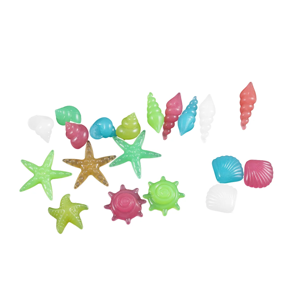 

60 шт., светящиеся в темноте камни для аквариума