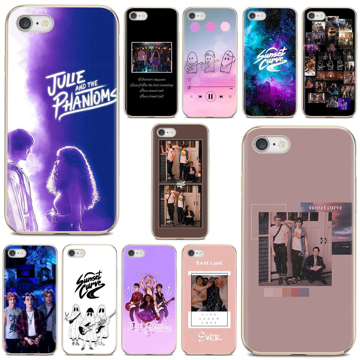 

TPU Shell Case For iPhone 10 11 12 13 Mini Pro 4S 5S SE 5C 6 6S 7 8 X XR XS Plus Max 2020 Julie and the Phantoms Sunset Curve