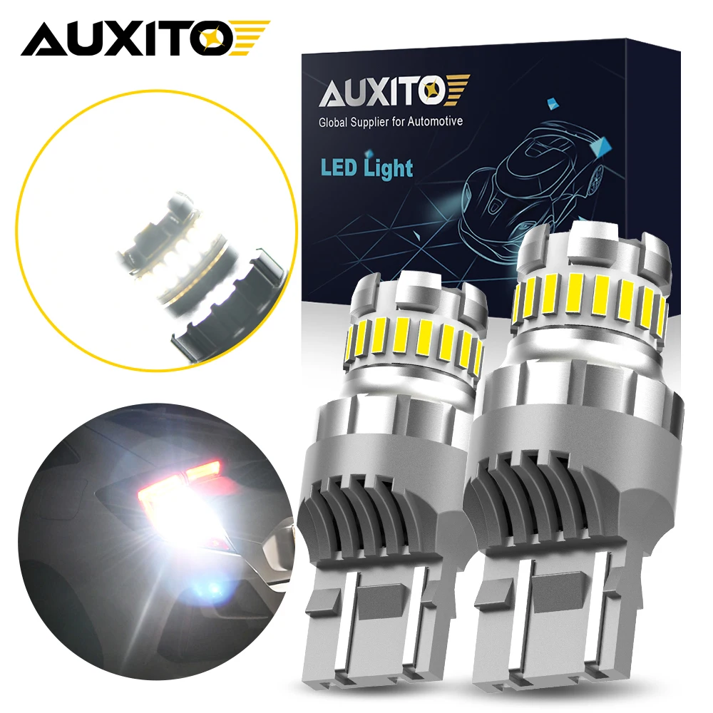 

AUXITO 2 шт. Canbus T20 7443 светодиодный фонарь заднего хода задний парковочный фонарь 7440 W21W W21/5W авто лампа 6500K белый 12 В