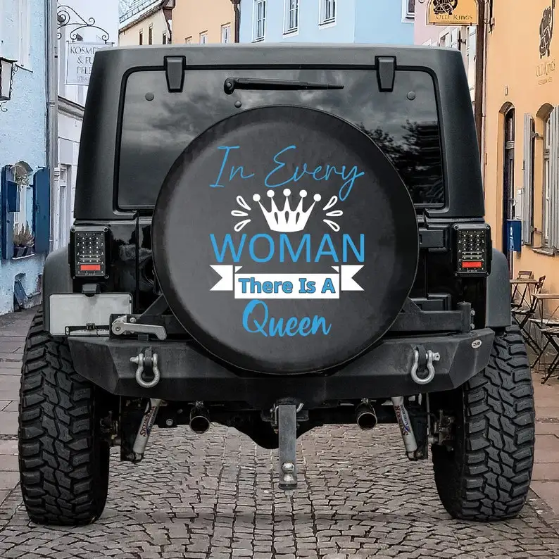 

Queen Women Tire Cover - Spare Tire Cover For The Tire Cover Comes With Camera Hole Option - Tire Covers For ,RV,CRV,Br